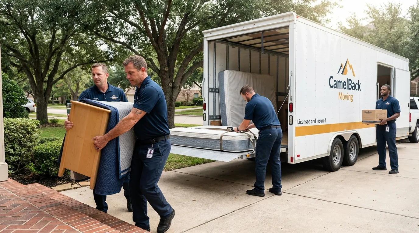 Crew loading residential truck for cross-state move from Palisades Park, NJ